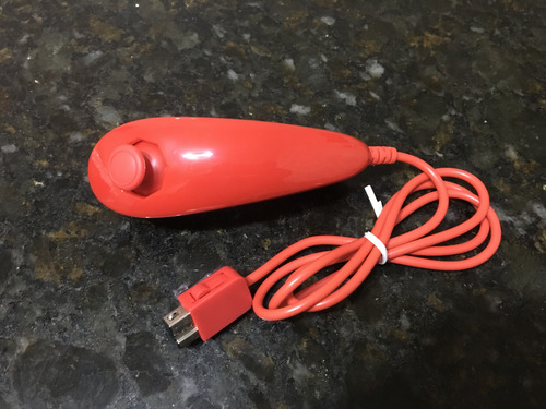 Controle Wii Remote Plus Red + Nunchuk ( Funcionando 100% ) Vermelho (Usado)