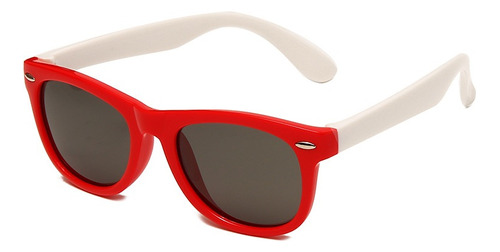 Óculos De Sol Infantil Hastes Flexíveis Lentes Polarizada Cor Vermelho Branco