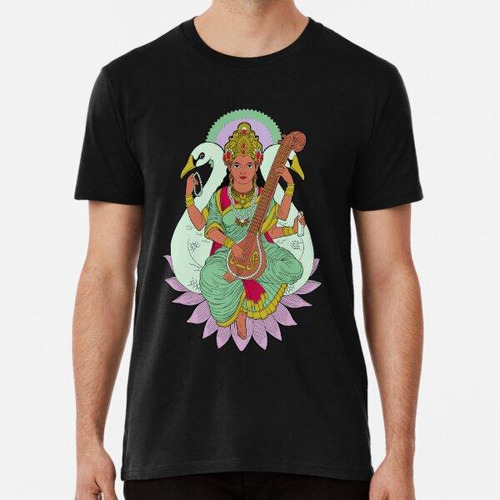 Remera Dios Hindú - Saraswati Algodon Premium