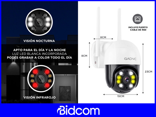 Kit 2 Cámaras De Seguridad Vigilancia Gadnic Visión Nocturna