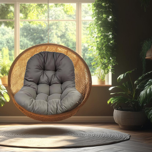 Cojín Para Silla Tipo Huevo, Suave, Cómodo Y Gris Oscuro
