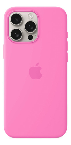 Case Silicone Magsafe Capa iPhone 16 Pro Max Rosa-peônia