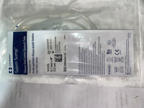 Sonda Salem Sump Sin Peso Para Descompresión Gástrica 14fr