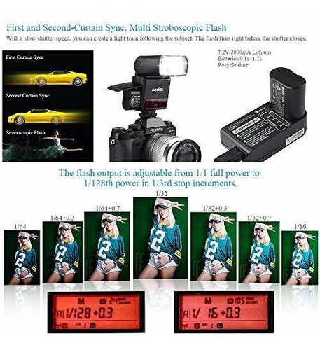 Flash Godox V350s Ttl 2.4g 1/8000s Hss Para Sony -negro