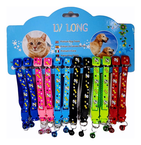 Set Collar Perro O Gato Chico + Colgante Con Luz Led Perro