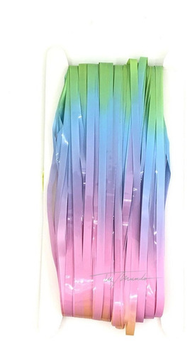 Imagen 4 de 5 de Cortina Metalizada Arco Iris Multicolor 2x1 Metro Decoración