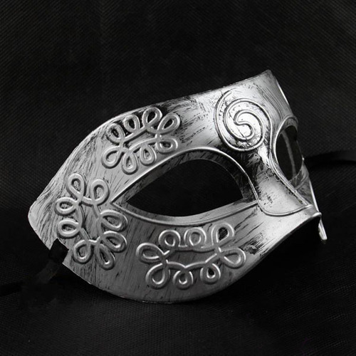 Navidad Mascarilla Plateada Con Máscara De Luchador Romano