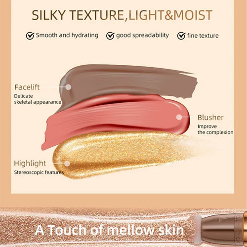 Varinha De Beleza Com Contorno/blush/iluminador Yg Liankai 1