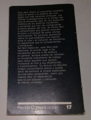 Estética Del Cine Espacio Fílmico, Montaje Aumont Bergala (Usado)