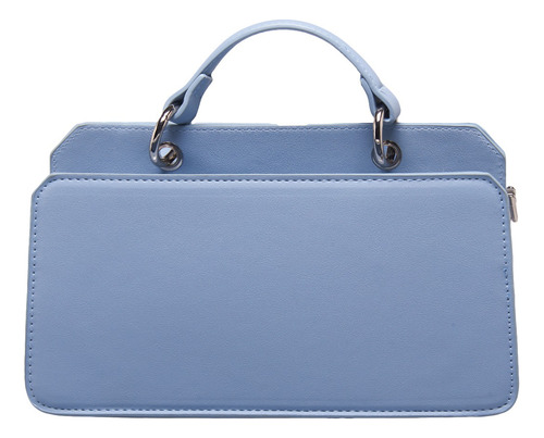 Bolsa Satchel Beviee Blue Haze Steve Madden Bags Acabado de los herrajes Oro Correa de hombro Azul claro Diseño de la tela Lisa