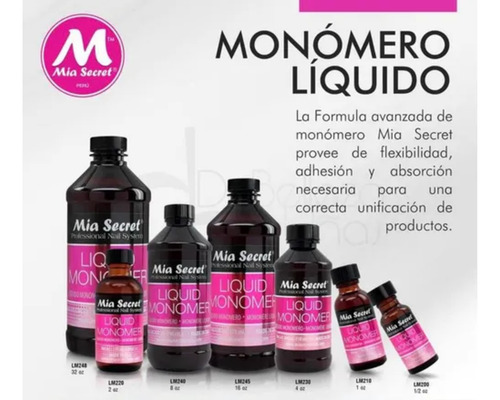 Mia Secret Monómero Liquido X 59ml Uñas Esculpidas