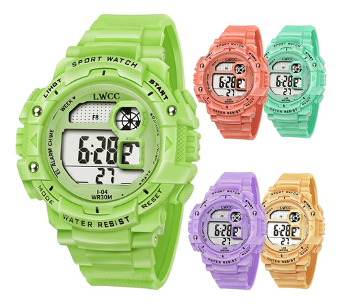 Reloj Digital Para Hombre Y Mujer Deportiva Plastico Ptu