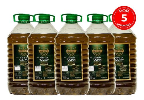 Oliva Green Olive Sabor Extra Virgen Intenso 5un X5lts