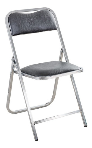 Paquete 10 Silla Plegable Acojinada Cromo Respaldo Reforzado