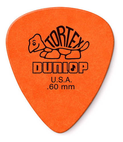 Jim Dunlop 418r.60 Tortex Estándar, Naranja, 0,60 Mm,