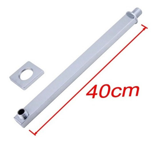 Imagen 2 de 3 de Brazo Lluvia 40 Cm Rectangular Acero Inoxidable