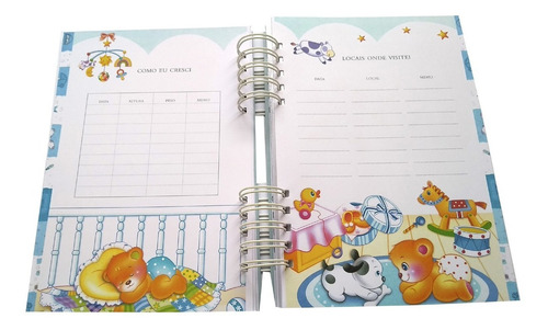 Imagem 7 de 10 de Álbum Livro Diário Bebê Meninos Personalizado Balões Caixa