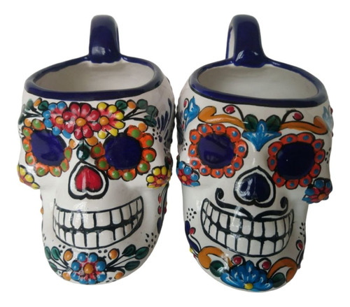 Set De Tarro Catrin/catrina De Talavera Poblana-arteimperyal