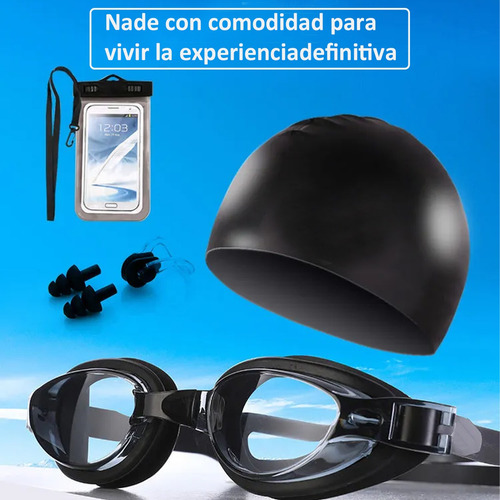 Kit 5en1 De Gafas De Natación Y Gorra Accesorios De Natación Ferroso