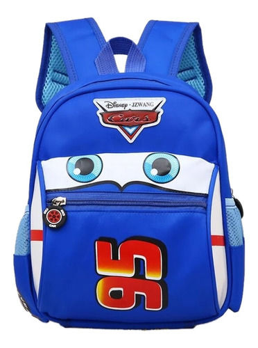 Morral Maleta Pequeño Cars Rayo Mcqueen Escolar Lona Niño