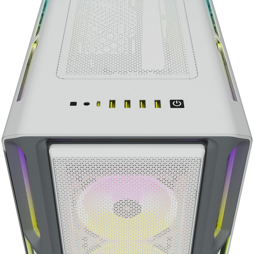 Gabinete Corsair Icue 5000t Rgb Con Vidrio Templado Blanco