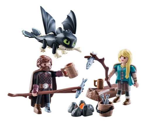 Dragons - Hipo Y Astrid Con Bebé Dragón - Playmobil - 70040