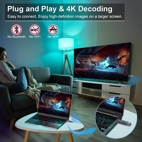 Transmisor Y Receptor Hdmi Inalámbrico Ttq Extensor Hdmi Ina