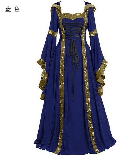 Vestido Femenino Largo Hasta El Suelo Celta Medieval Renaiss