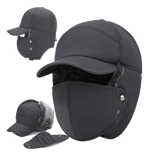Gorro 3 En 1 Xirujnfd Cálido Para Hombre Con Orejeras Color Talle Diseño De La Tela