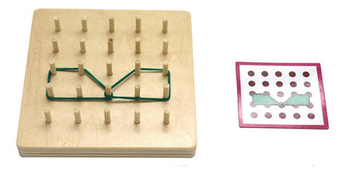 Juguetes Geométricos De Tablero Perforado De Madera Con