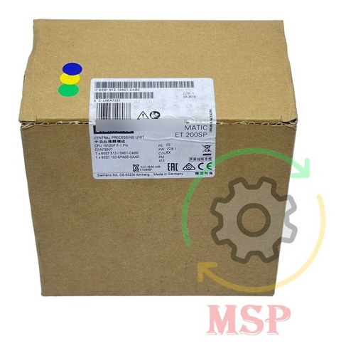 6es7 512-1sk01-0ab0 Clp Siemens Cpu1512sp F-1 Pn Et 200sp