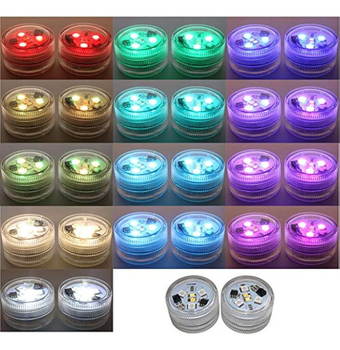 20pcs Luces Led Sumergibles Populares A Prueba De Agua Peque