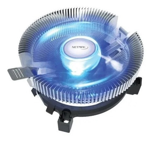 Cooler Pc Fan Turbina 90mm Gabinete Luces Led Azules Intel