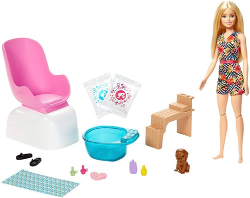 Imagen 1 de 5 de Muñeca Barbie Mani -pedi Con Salon Original Niña