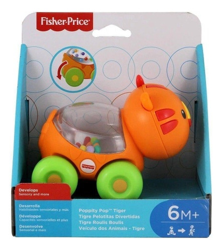 Carrinho Dos Animais Fisher Price Brinquedo Educativo Tigre