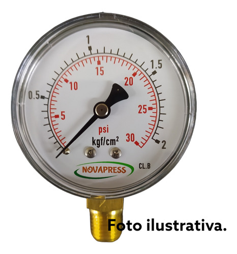 Manometro Cx Aço Carbono 63 Mm 0-160 Kgf: 2300 Psi R.1/4 Npt