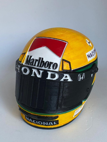 Casco Ayrton Senna Impreso En 3d. 