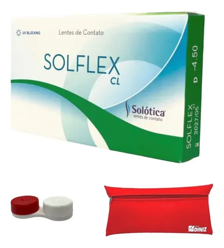 Lentes De Contato Solotica Solflex Incolor Com Grau + Estojo