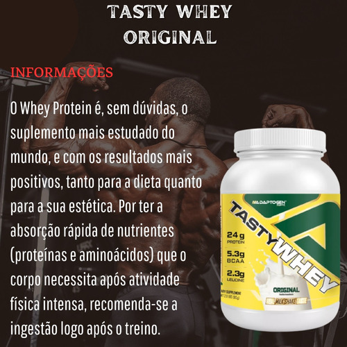 Suplemento En Pó Adaptogen Science Tasty Whey Gourmet Proteínas Sabor Original X 900g Original