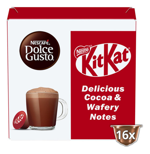 Capsulas Dolce Gusto Kitkat Hot Chocolate Galleta Caramelo