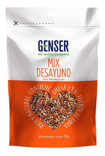 Genser Semillas Mix Desayuno Paquete De 150 Grs