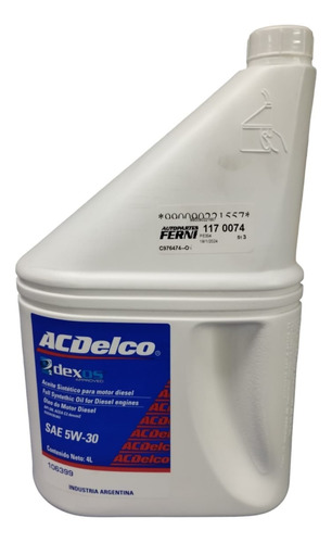 Aceite Ac Delco 5w30 - Dexos 2 - Api Sn - Acea C3