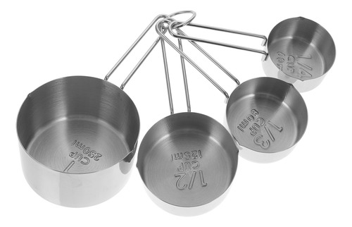 Tazas Medidoras Graduadas, 4 Unidades, Con Báscula, Útiles P