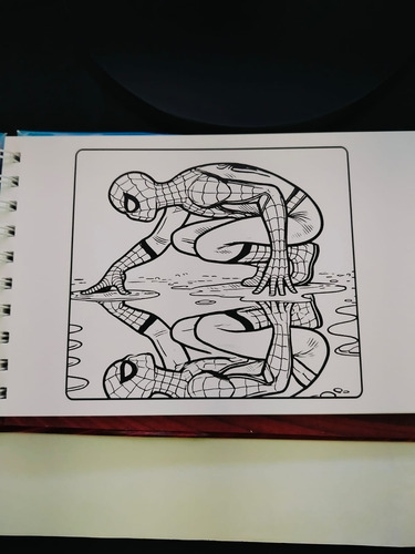 Livro De Colorir Homem-aranha Estilo Bobbie Goods | Capa Dura Holográfica| 50 Ilustrações | A5 | 180g | Com Folha De Acetato