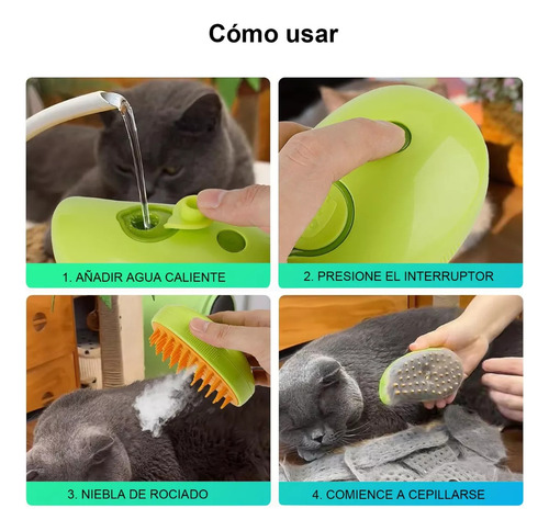 Cepillo De Vapor Para Gato Perro Viral Mascota Recargable
