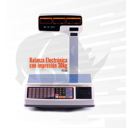 Imagen 1 de 3 de Balanza Digital Con Impresión 30kg
