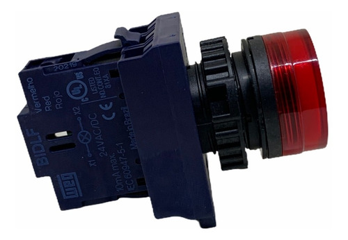 Botón de baliza de señal difusa roja Weg 24v CSW-sd1