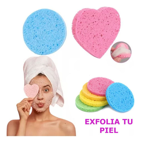 Esponja Facial Exfoliante Desmaquilladora Textura Suave