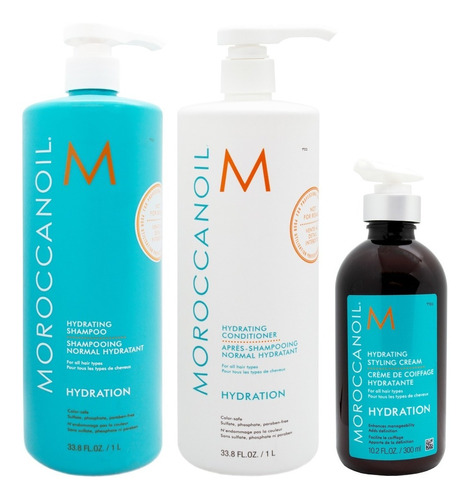 Moroccanoil Hydration Shampoo + Acondicionador+ Crema Peinar