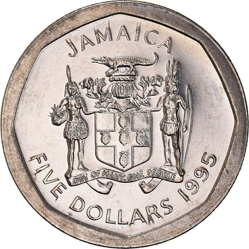 Jamaica 5 Dolares 1995 Norman Manley  Km#163 Sin Circular Bu